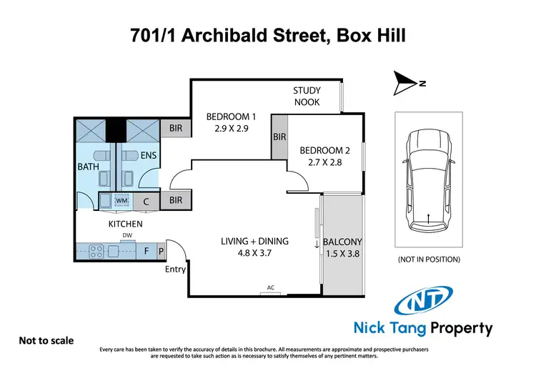 Floorplan of Homely apartment listing, 701/1 Archibald Street, Box Hill VIC 3128