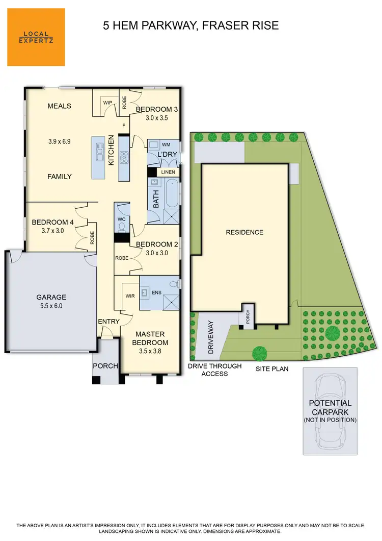 Floorplan of Homely house listing, 5 Hem Parkway, Fraser Rise VIC 3336