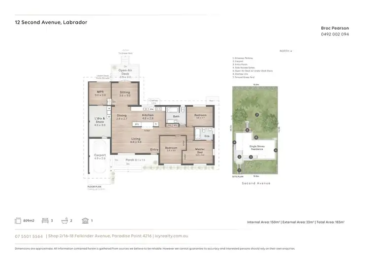 Floorplan of Homely house listing, 12 Second Avenue, Labrador QLD 4215