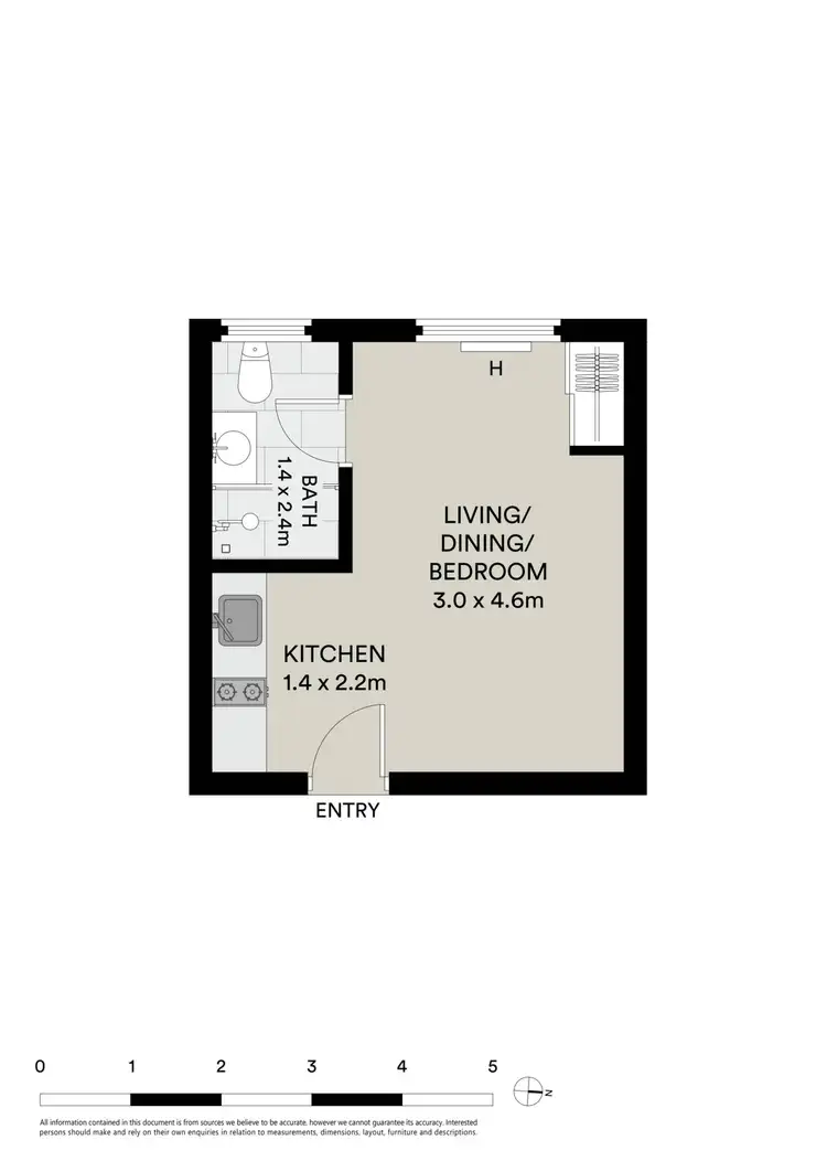 Floorplan of Homely studio listing, 52/25 Redan Street, St Kilda VIC 3182