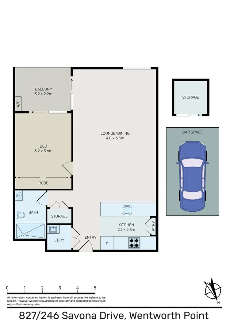 Floorplan of Homely apartment listing, 827/46 Savona Drive, Wentworth Point NSW 2127