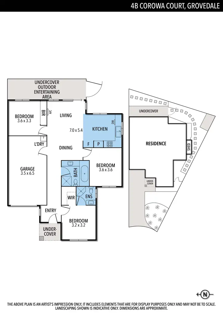 Floorplan of Homely townhouse listing, 4B Corowa Court, Grovedale VIC 3216