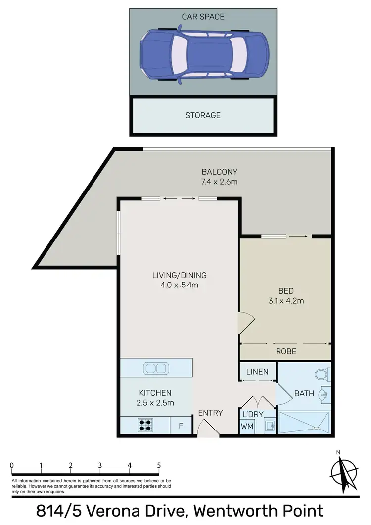 Floorplan of Homely apartment listing, 814/5 Verona Drive, Wentworth Point NSW 2127