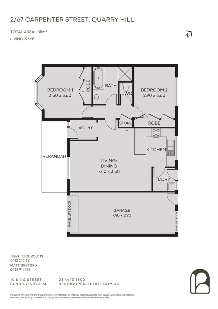 Floorplan of Homely house listing, 2/67 Carpenter Street, Quarry Hill VIC 3550
