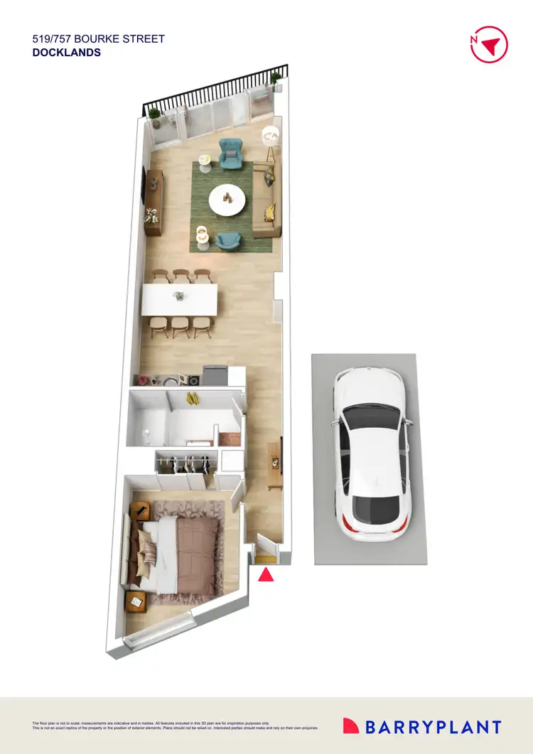 Floorplan of Homely apartment listing, 519/757 Bourke Street, Docklands VIC 3008