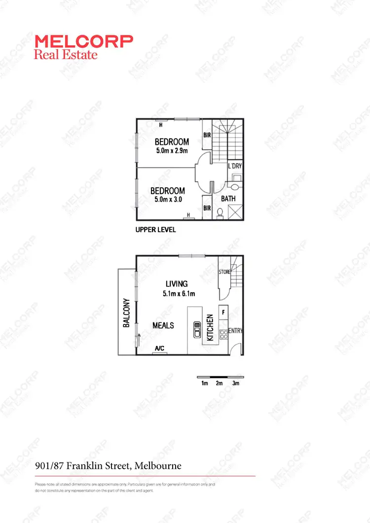 Floorplan of Homely apartment listing, 901/87 Franklin Street, Melbourne VIC 3000