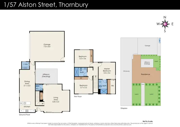 Floorplan of Homely house listing, 1/57 Alston Street, Thornbury VIC 3071