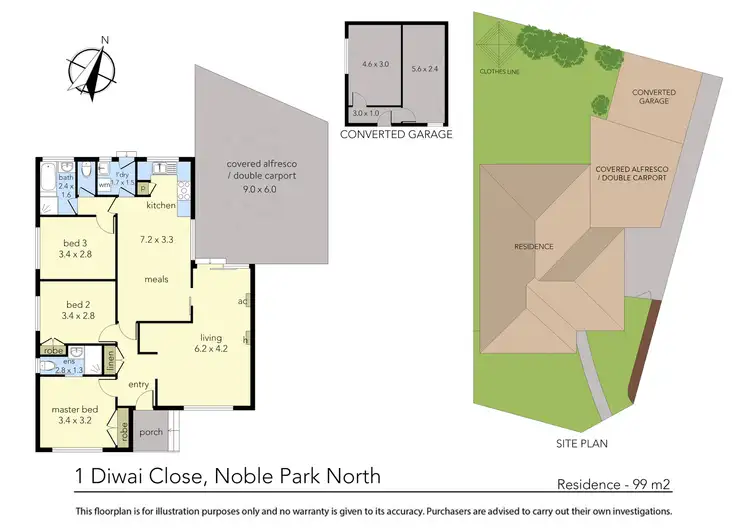 Floorplan of Homely house listing, 1 Diwai Close, Noble Park North VIC 3174