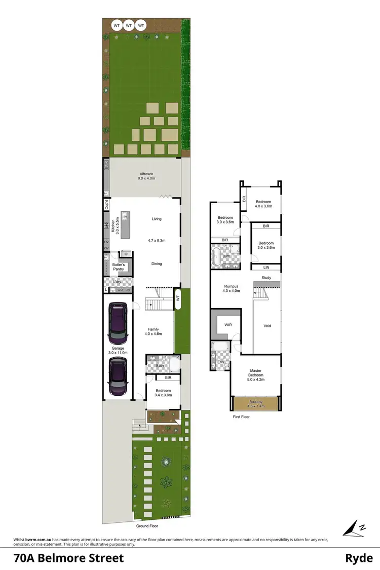 Floorplan of Homely semi-detached listing, 70A Belmore Street, Ryde NSW 2112