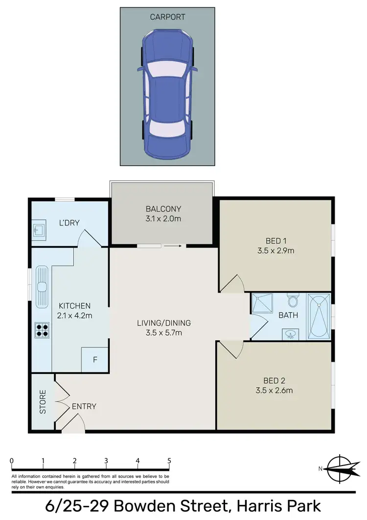 Floorplan of Homely unit listing, 6/25-29 Bowden Street, Harris Park NSW 2150