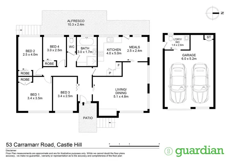 Floorplan of Homely house listing, 53 Carramarr Road, Castle Hill NSW 2154