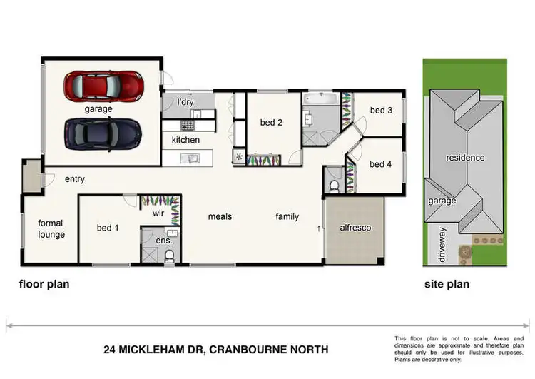 Floorplan of Homely house listing, 24 Mickleham Drive, Cranbourne North VIC 3977