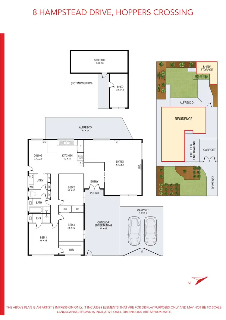Floorplan of Homely house listing, 8 Hampstead Drive, Hoppers Crossing VIC 3029