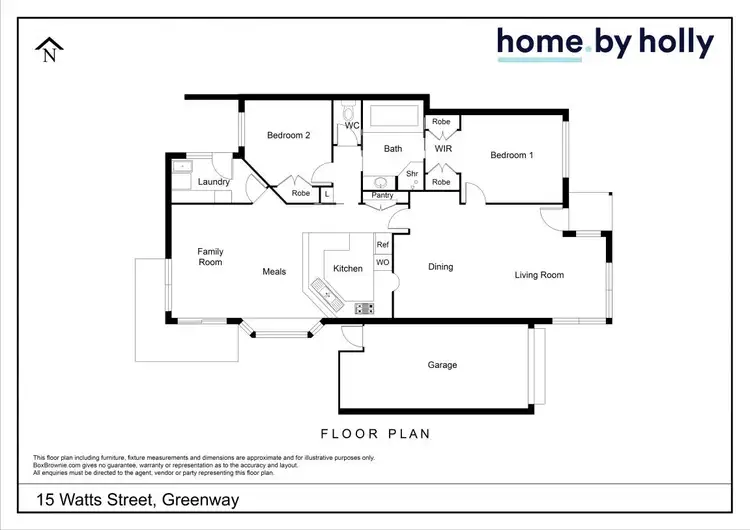 Floorplan of Homely townhouse listing, 15 Watts Street, Greenway ACT 2900