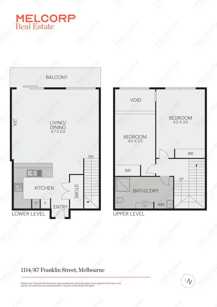 Floorplan of Homely apartment listing, 1114/87 Franklin Street, Melbourne VIC 3000