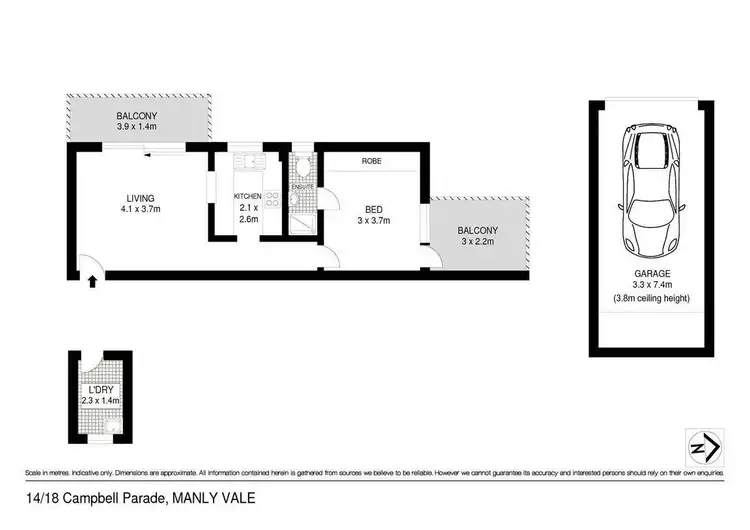 Floorplan of Homely unit listing, 14/18 Campbell Parade, Manly Vale NSW 2093