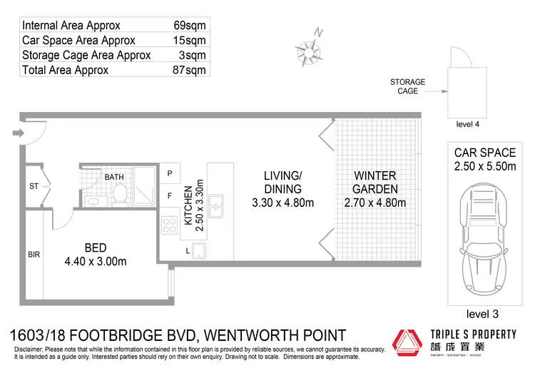 Floorplan of Homely apartment listing, 1603/18 Footbridge Boulevard, Wentworth Point NSW 2127