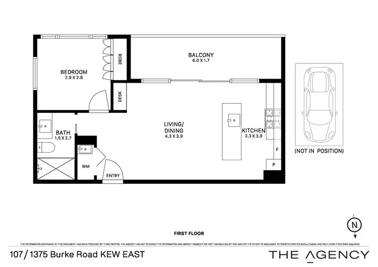 Floorplan of Homely apartment listing, 107/1375 Burke Road, Kew East VIC 3102