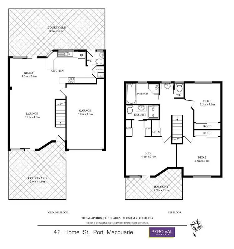Floorplan of Homely townhouse listing, 42 Home Street, Port Macquarie NSW 2444