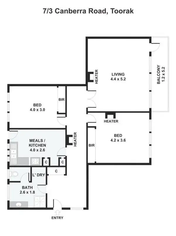 Floorplan of Homely apartment listing, 7/3 Canberra Road, Toorak VIC 3142