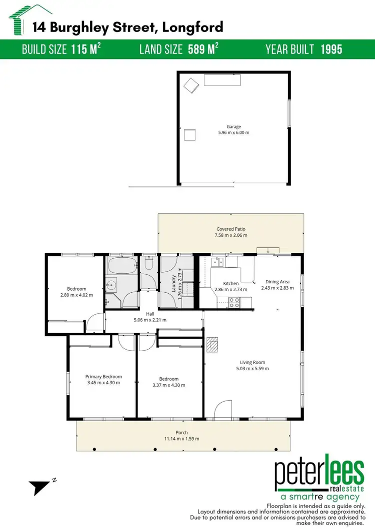 Floorplan of Homely house listing, 14 Burghley Street, Longford TAS 7301