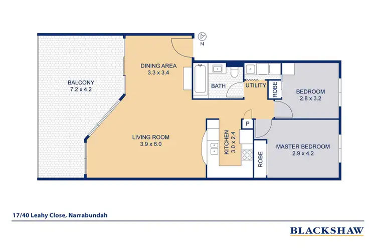 Floorplan of Homely apartment listing, 17/40 Leahy Close, Narrabundah ACT 2604