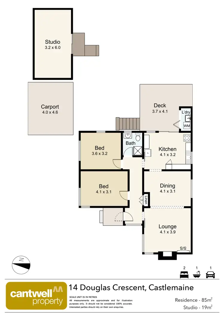 Floorplan of Homely house listing, 14 Douglas Crescent, Castlemaine VIC 3450
