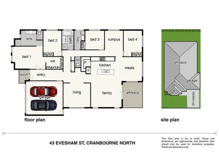 Floorplan of Homely house listing, 43 Evesham Street, Cranbourne North VIC 3977