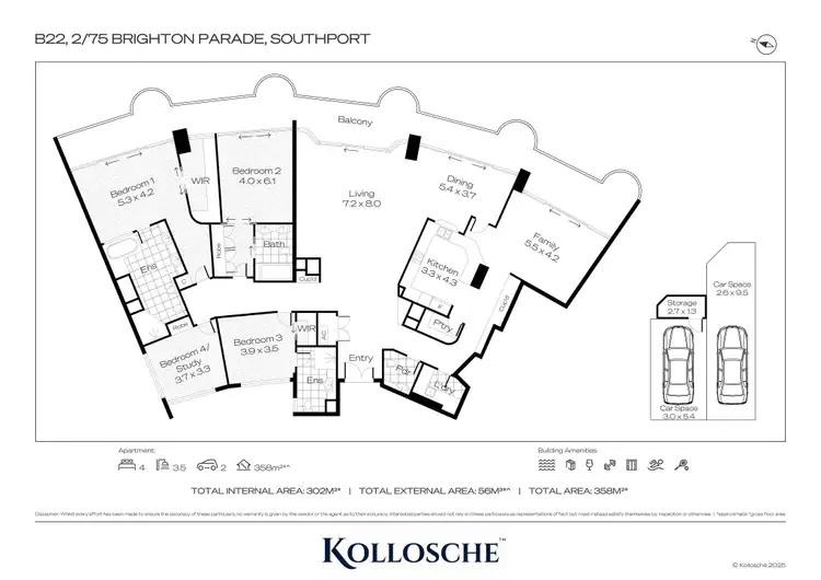 Floorplan of Homely apartment listing, B22-2/75 Brighton Parade, Southport QLD 4215