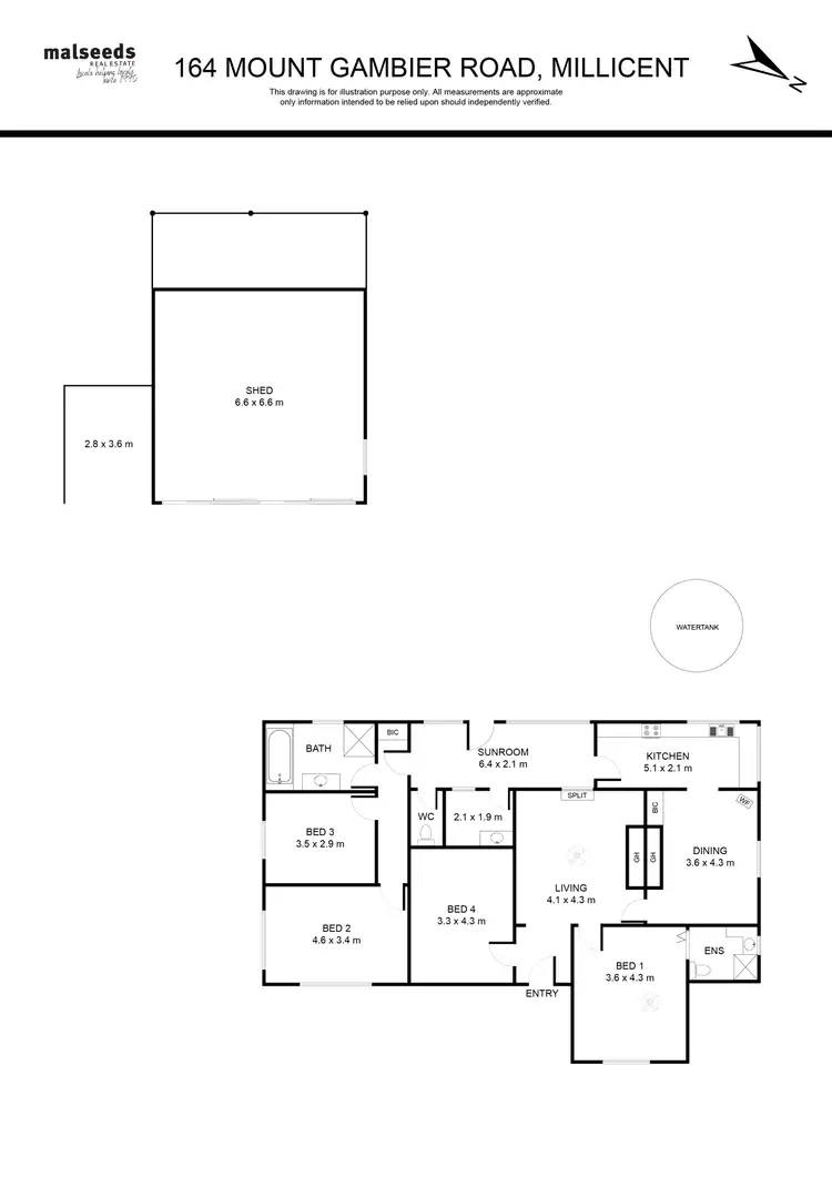 Floorplan of Homely house listing, 164 Mount Gambier Road, Millicent SA 5280