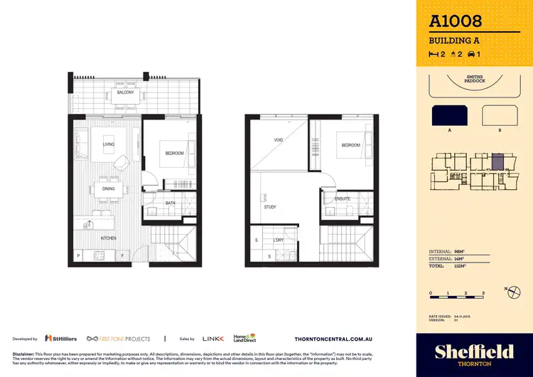 Floorplan of Homely apartment listing, 1008/8 Aviators Way, Penrith NSW 2750