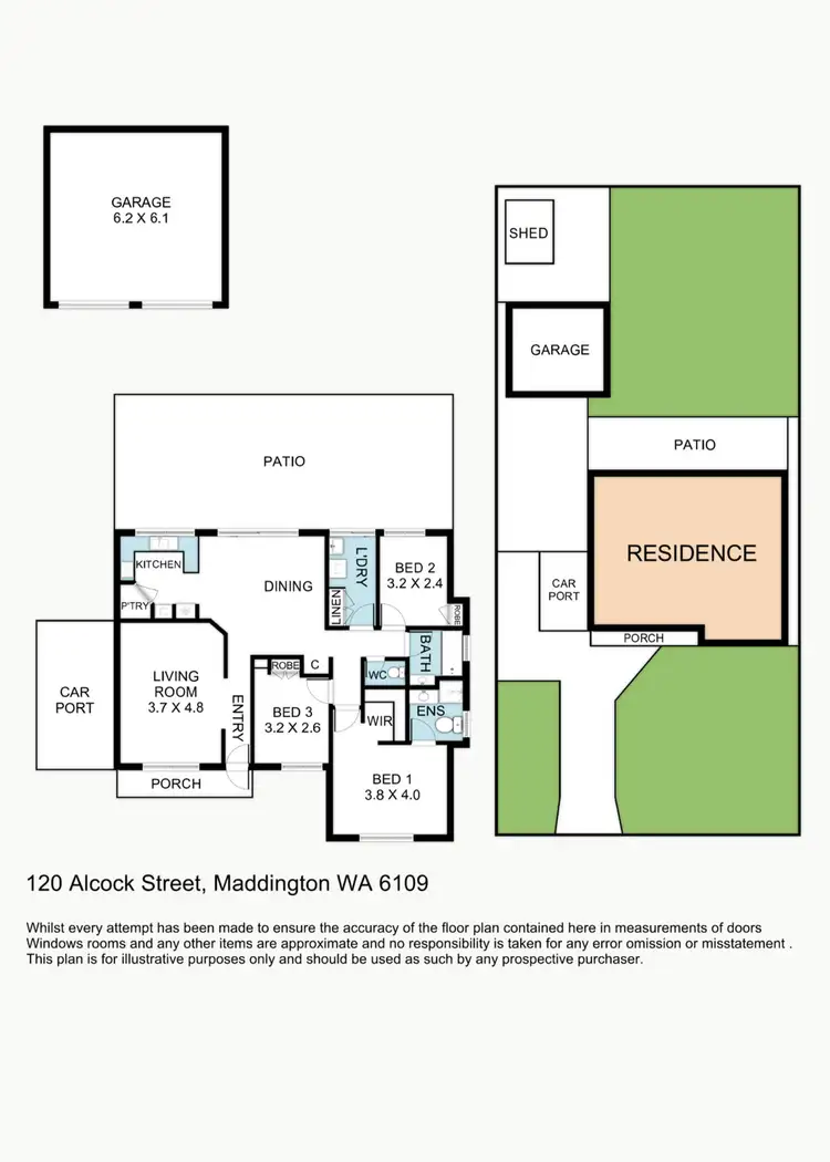 Floorplan of Homely house listing, 120 Alcock Street, Maddington WA 6109