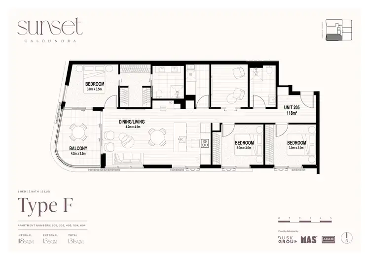Floorplan of Homely apartment listing, 504/5-7 Bombala Terrace, Caloundra QLD 4551