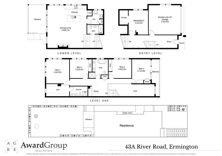 Floorplan of Homely semi-detached listing, 43A River Road, Ermington NSW 2115