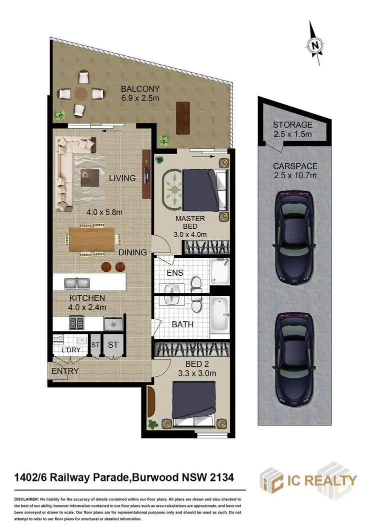 Floorplan of Homely apartment listing, 1102/6 Railway Parade, Burwood NSW 2134