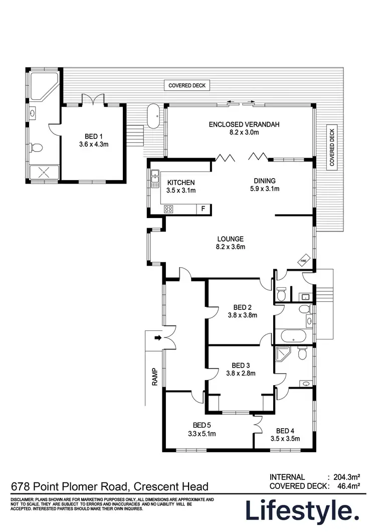 Floorplan of Homely rural property listing, 678 Point Plomer Road, Crescent Head NSW 2440