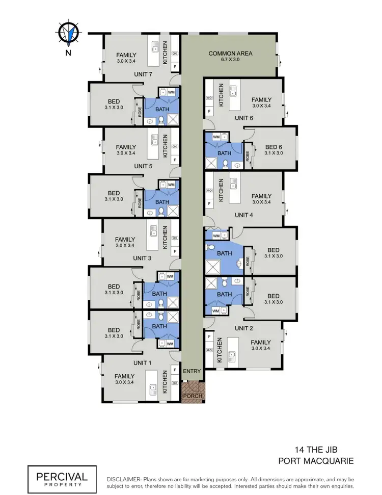 Floorplan of Homely unit listing, 7/14 The Jib, Port Macquarie NSW 2444