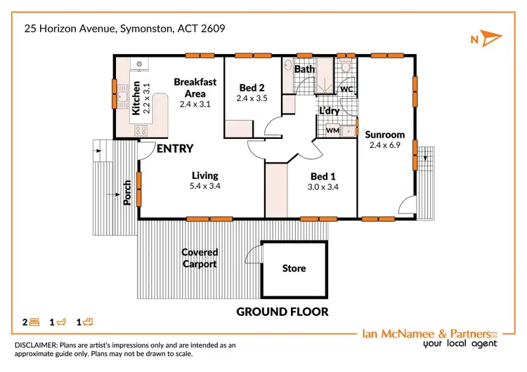 Floorplan of Homely house listing, 25 Horizon Avenue, Symonston ACT 2609