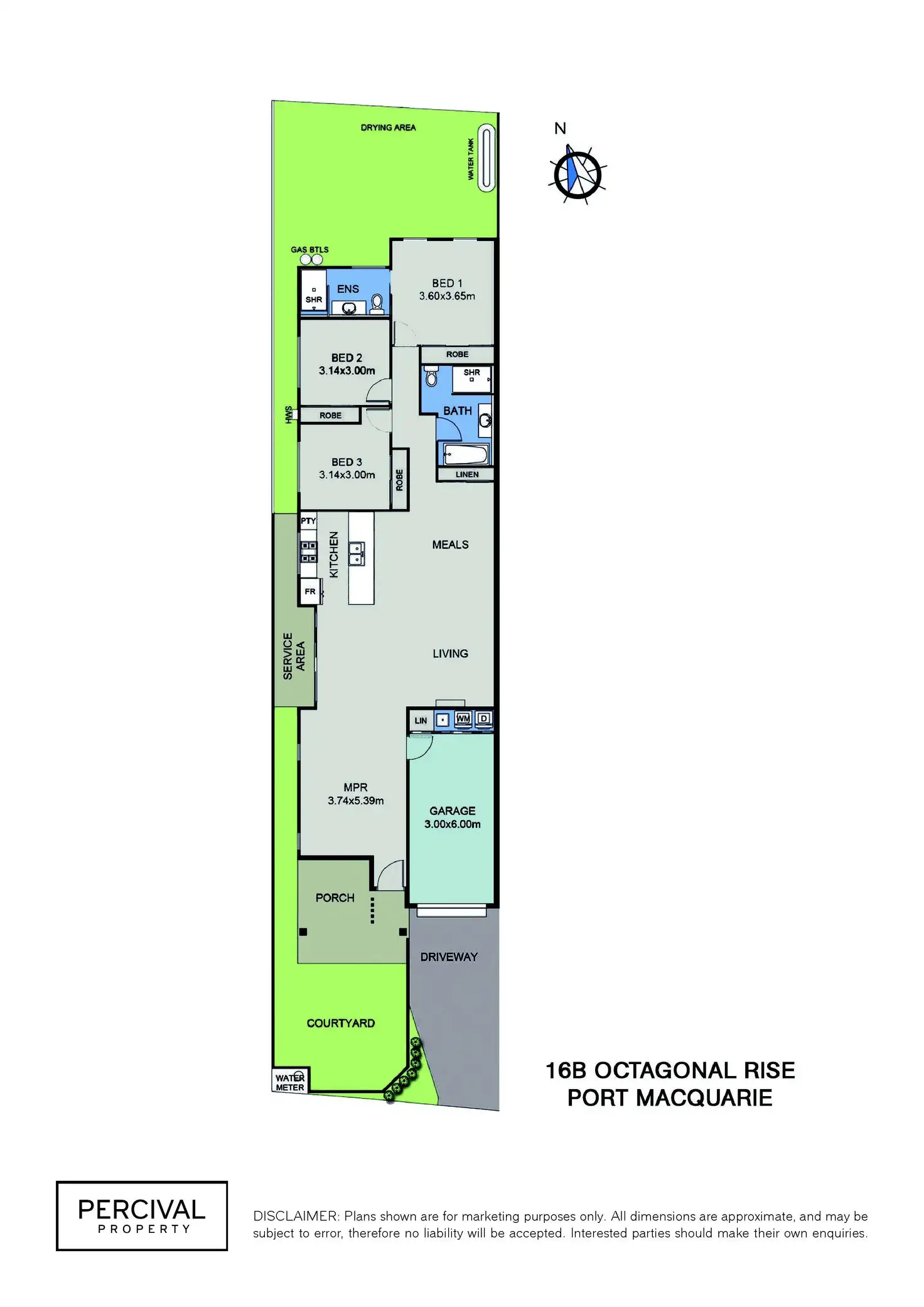 Floorplan of Homely semi-detached listing, 16B Octagonal Rise, Port Macquarie NSW 2444