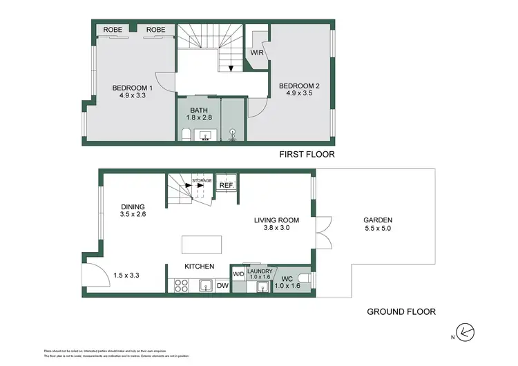Floorplan of Homely townhouse listing, 48 Buckingham Street, Richmond VIC 3121