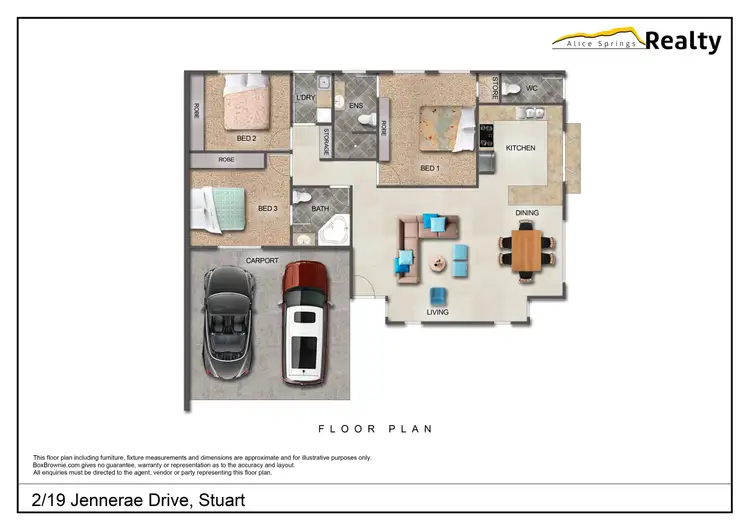Floorplan of Homely unit listing, 2/19 Jennerae Drive, Stuart NT 870