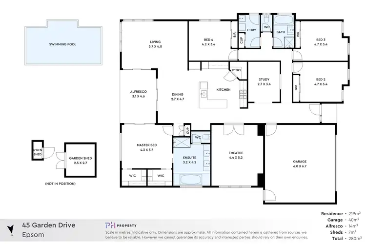 Floorplan of Homely house listing, 45 Garden Drive, Epsom VIC 3551