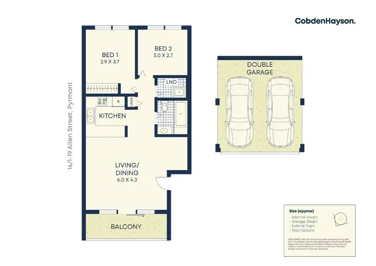 Floorplan of Homely apartment listing, 14/1-19 Allen Street, Pyrmont NSW 2009