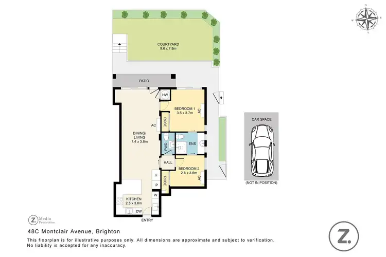 Floorplan of Homely townhouse listing, 48C Montclair Avenue, Brighton VIC 3186