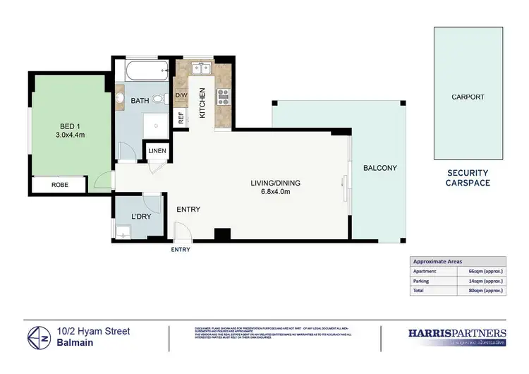 Floorplan of Homely apartment listing, 10/2 Hyam Street, Balmain NSW 2041