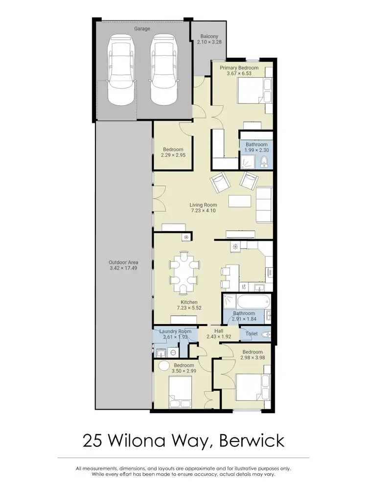 Floorplan of Homely house listing, 25 Wilona Way, Berwick VIC 3806