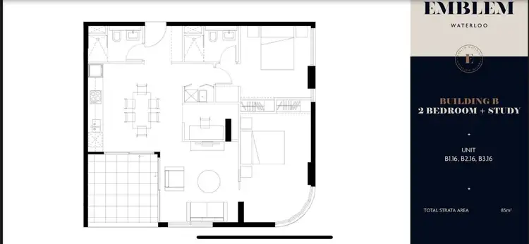 Floorplan of Homely apartment listing, 216/18 Gadigal Avenue, Waterloo NSW 2017