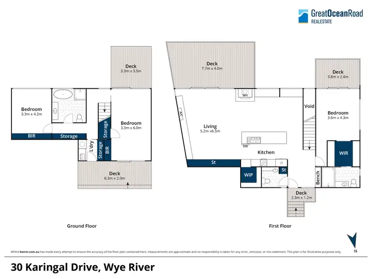Floorplan of Homely house listing, 30 Karingal Drive, Wye River VIC 3234