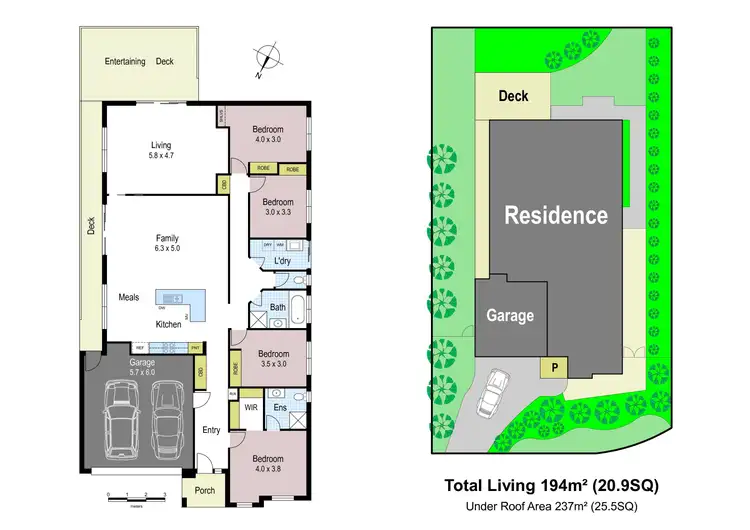 Floorplan of Homely house listing, 3 Loddon Court, Warragul VIC 3820