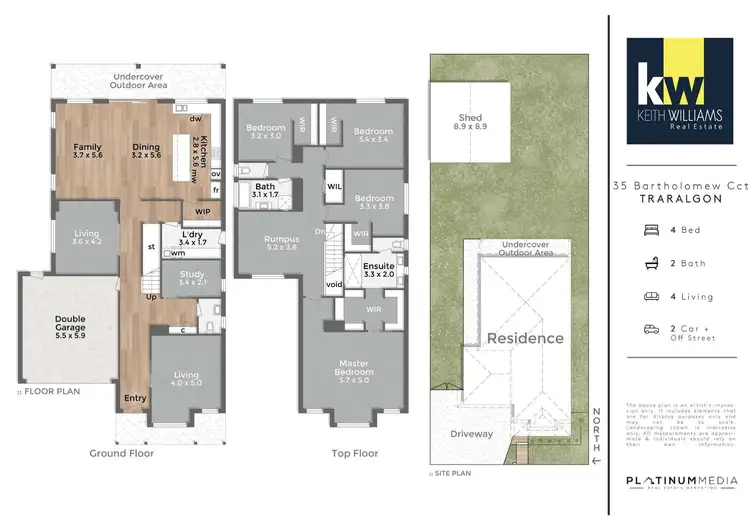 Floorplan of Homely house listing, 35 Bartholomew Circuit, Traralgon VIC 3844